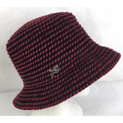 Betmar Bucket Hat Cap Black Red Striped  One Size Casual  eb-75881991